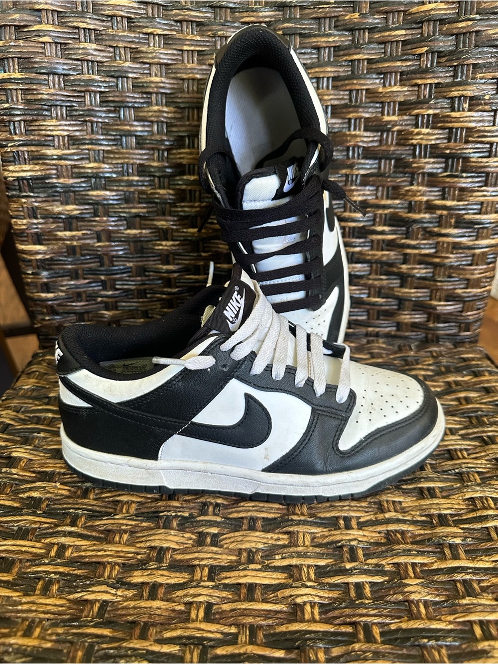 Nike black and white panda sneakers